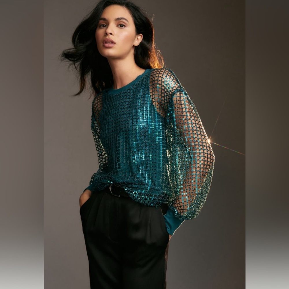 Pilcro Anthropology sequin top